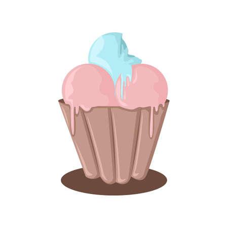 Ice Cream Melting Vector Illustration Graphic Designのイラスト素材