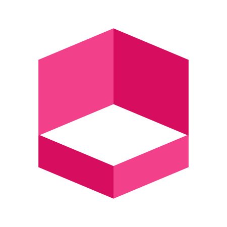 Hexagonal Space Block Symbol Vector Illustration Graphic Designのイラスト素材