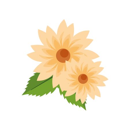 Decorative Yellow Pastel Flower Illustration Vector Graphic Designのイラスト素材