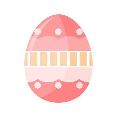 Pink Cute Easter Egg Vector Illustration Graphic Designのイラスト素材