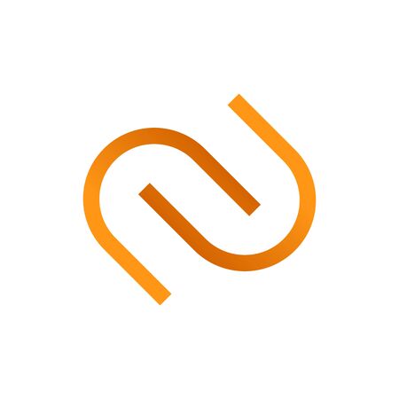 Linked Curved Letter Symbol Vector Illustration Graphic Designのイラスト素材