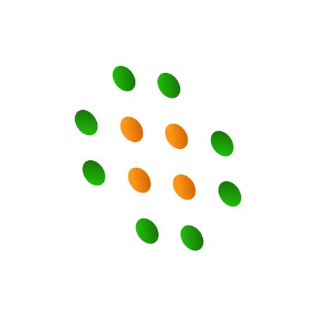 Dot plus shape symbol illustration on white background.のイラスト素材