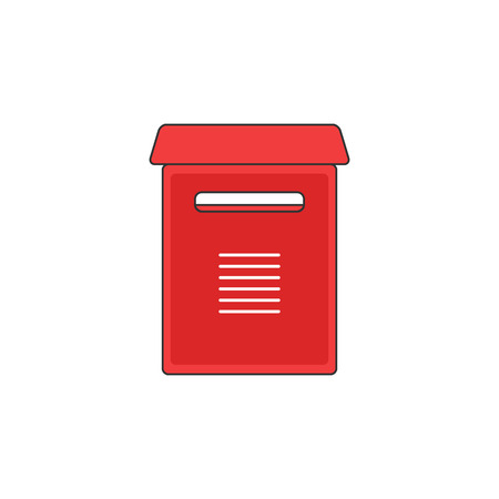 Red Mailbox Vector Illustrationのイラスト素材
