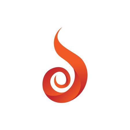 Curly fire flames element iconのイラスト素材