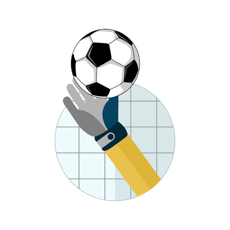 Football Goal Saving Vector Illustration Graphic Design.のイラスト素材