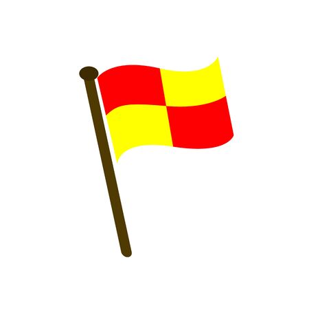 Offside Flag Football Soccer Illustration Vector Graphic Designのイラスト素材