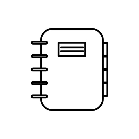Notebook Adventure Thin Line Icon Symbol Vector Illustration Graphic Designのイラスト素材