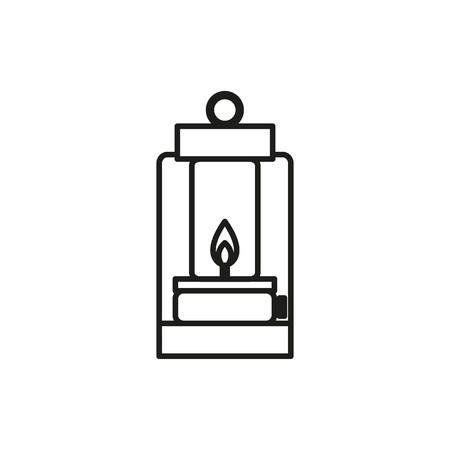 Lantern adventure thin line icon symbol. Vector illustration. Graphic designのイラスト素材