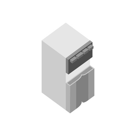 Water dispenser 3d isometric furniture vector illustration graphic design.のイラスト素材