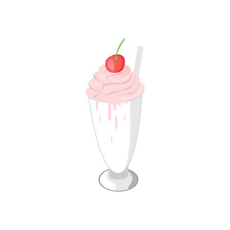 Milk Float Drink Beverage Cafe Vector Illustration Graphic Designのイラスト素材