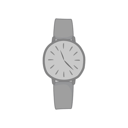 Wristwatch Grey Analog Fashion Style Item Vector Illustration Graphic Designのイラスト素材
