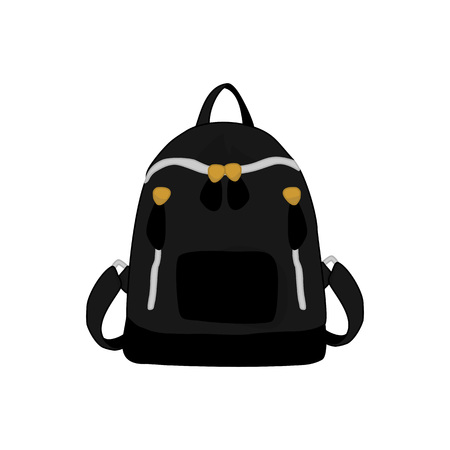 Black Backpack Fashion Style Item Vector Illustration Graphic Designのイラスト素材