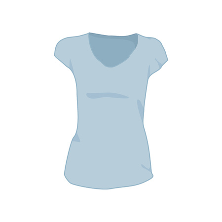Soft Blue Woman Shirt Fashion Style Item Vector Illustration Graphic Designのイラスト素材
