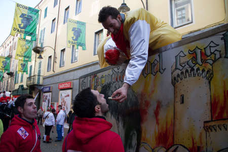 Orange Festival of Ivrea, February 2015のeditorial素材