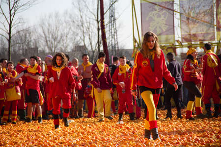 Orange Festival of Ivrea, February 2015のeditorial素材