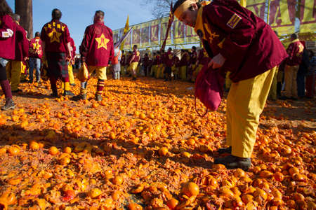 Orange Festival of Ivrea, February 2015のeditorial素材