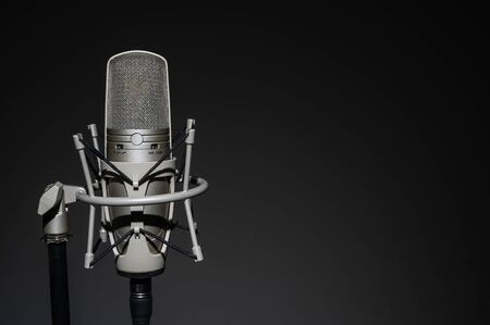 Professional, studio microphone on a black background. Is isolated.
Can be used for audio, karaoke and music content.の写真素材
