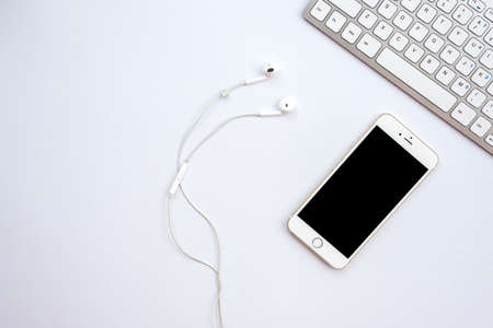 Red flower, top viewの写真素材