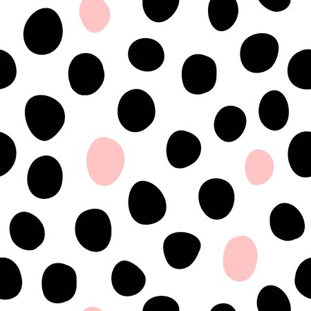 Organic different shapes. Pink and black colors.のイラスト素材
