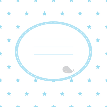 Place for your text. In cartoon style. Simple and nice for baby shower and birthday.のイラスト素材