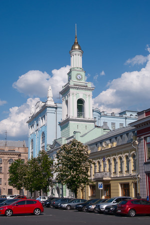 Kontraktova Square in Kiev, the views of the Admiraltyの写真素材