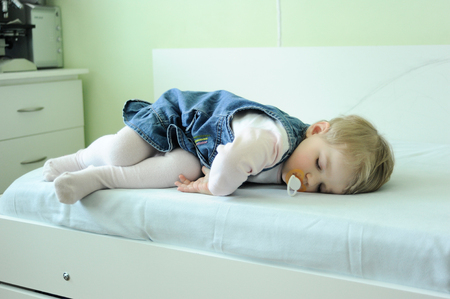 sleeping little childの写真素材