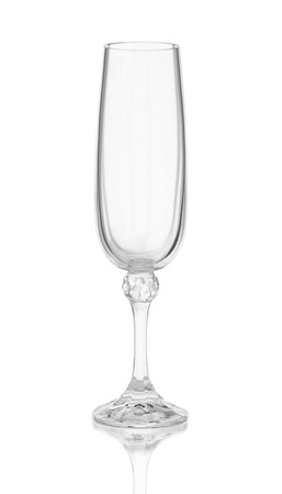 champagne glass, isolation on a white backgroundの写真素材