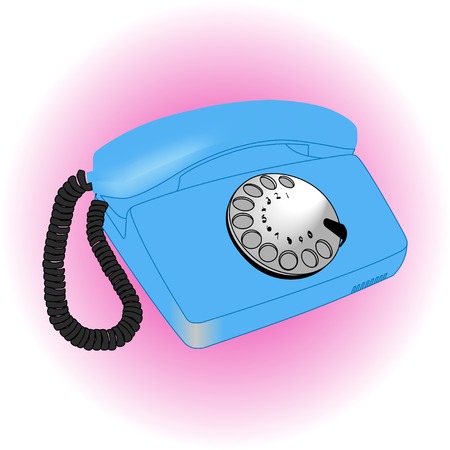 Vintage old telephone over white ligth backgroundのイラスト素材