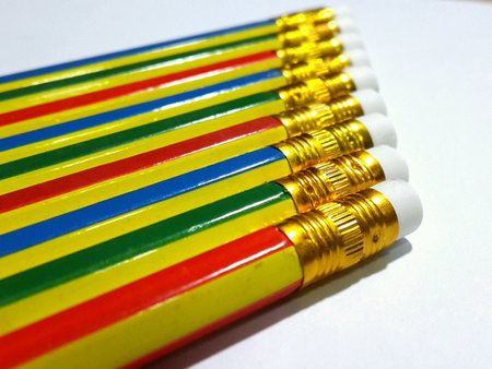 pencils with erasersの素材