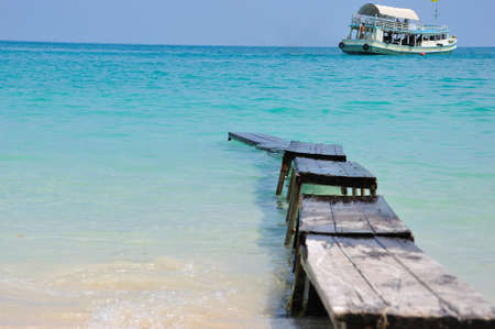 Harbor and beachの写真素材