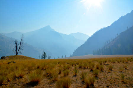 Backcountry airstrip in the Idaho wilderness  の写真素材