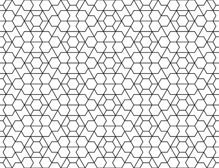 Traditional Islamic geometric lattice pattern - seamless editable repeating vector backgroundのイラスト素材