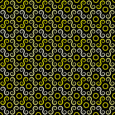 Pattern of swirls, can be repeated / tiled - seamless editable vector backgroundのイラスト素材