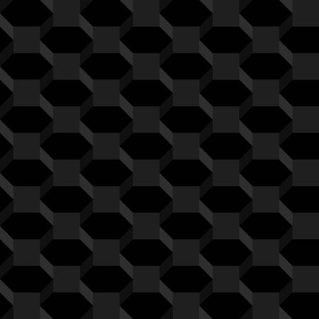 Isometric hexagon pattern - 3D seamless editable geometric vector abstract background wallpaperのイラスト素材