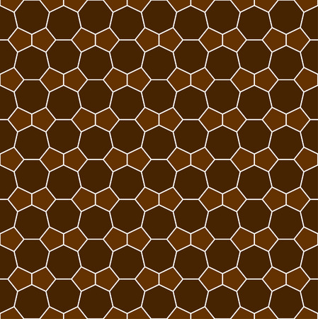 Heptagon and pentagon tile pattern - seamless editable repeating vector background wallpaper