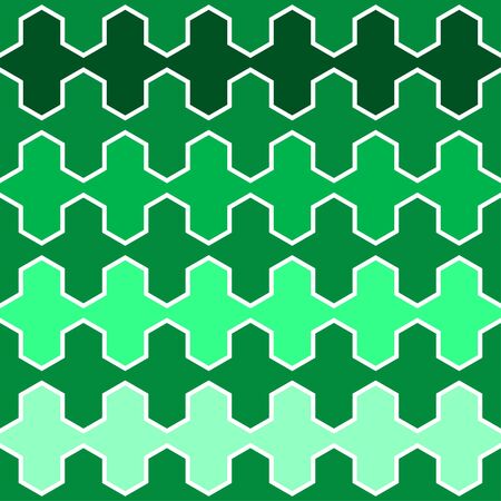 Symmetrical wave tile pattern with hexagon angles - seamless editable repeating vector background wallpaperのイラスト素材