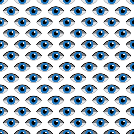 Simple eye pattern in diagonal layout - seamless editable vector pattern backgroundのイラスト素材