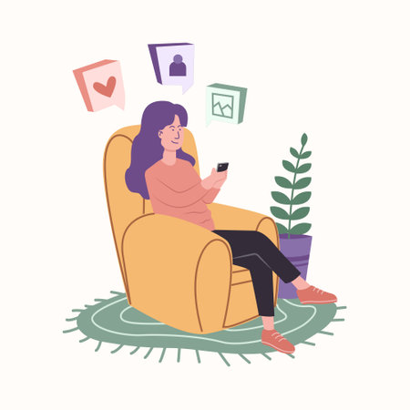 Women with social media popularityのイラスト素材