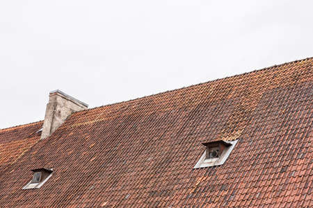 Red Roof Old House Old Architecture In Estonian Capital Tallinn Estoniaの写真素材