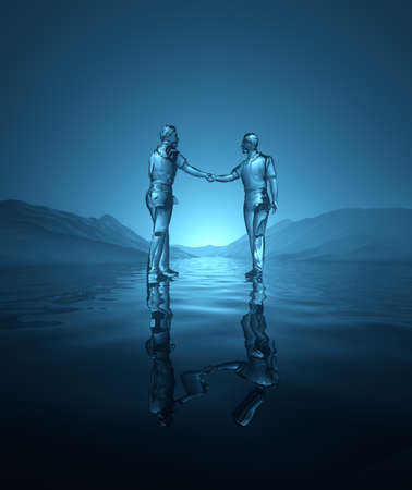 A 3D rendered illustration of a modern work from home apartment with UNEMPLOYMENT neon sign.の写真素材