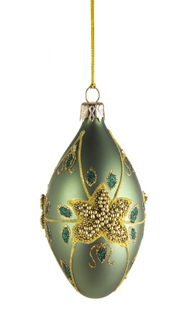 decorative christmas ball isolated on white backgroundの写真素材