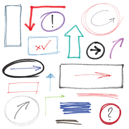 hand drawn design elementsのイラスト素材