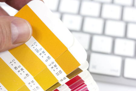 designer choosing the proper color