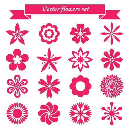 vector flowers setのイラスト素材