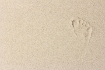 footprint on the beachの写真素材