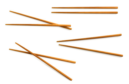 wooden chopsticks with clipping path includedの写真素材