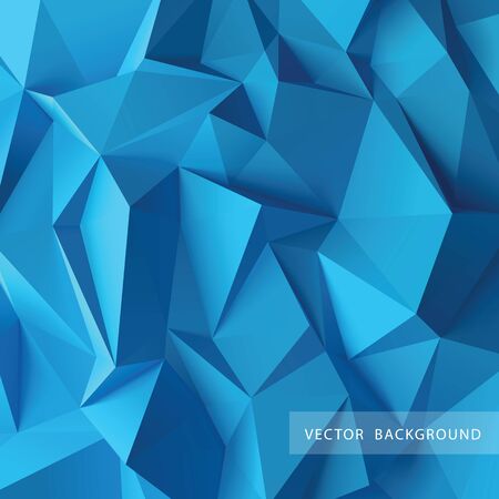 Blue 3d abstract background, vector illustration.のイラスト素材