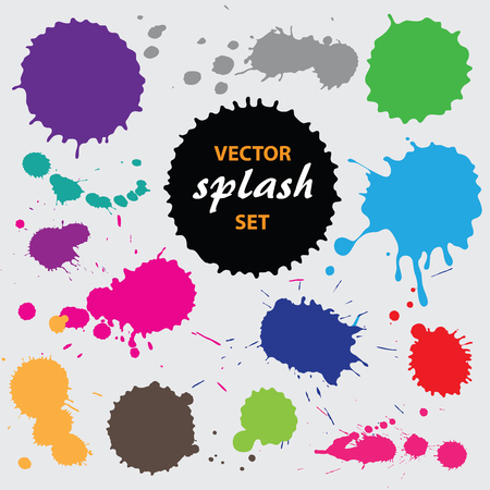 Vector paint splashes collection.のイラスト素材