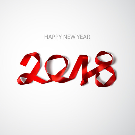 happy new year 2018 vector illustrationのイラスト素材