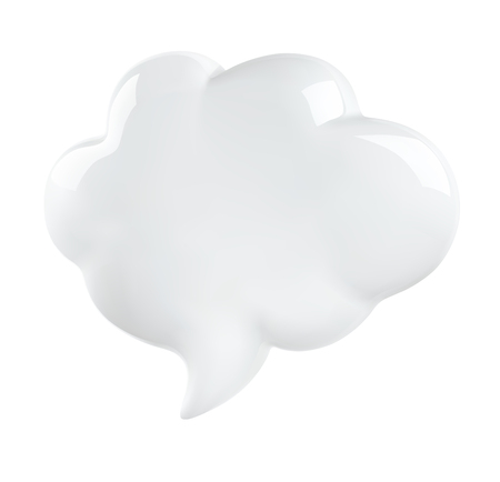 glossy cloud bubble, vector illustrationのイラスト素材